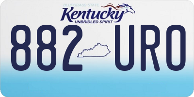 KY license plate 882URO