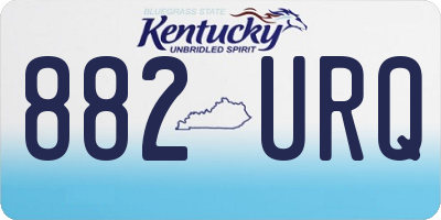 KY license plate 882URQ