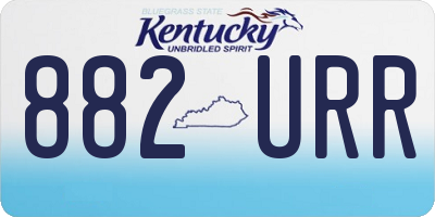 KY license plate 882URR
