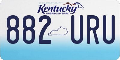 KY license plate 882URU