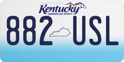 KY license plate 882USL