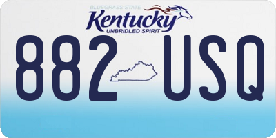 KY license plate 882USQ