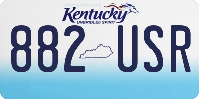 KY license plate 882USR