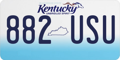 KY license plate 882USU