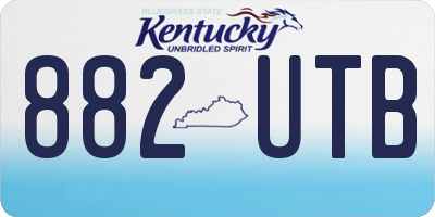 KY license plate 882UTB