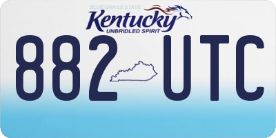 KY license plate 882UTC