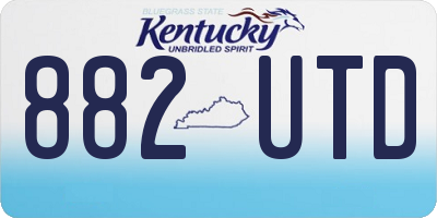 KY license plate 882UTD