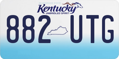 KY license plate 882UTG
