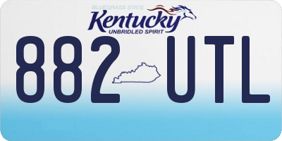 KY license plate 882UTL