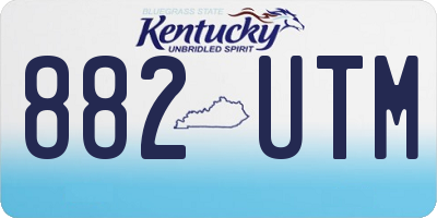 KY license plate 882UTM