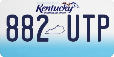 KY license plate 882UTP