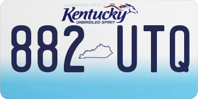 KY license plate 882UTQ