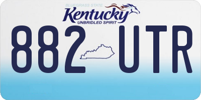KY license plate 882UTR