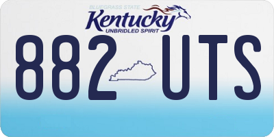 KY license plate 882UTS