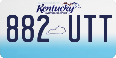 KY license plate 882UTT