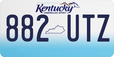 KY license plate 882UTZ