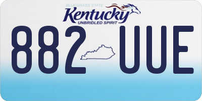 KY license plate 882UUE