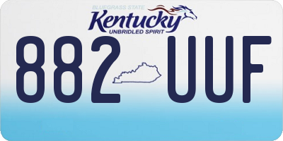 KY license plate 882UUF
