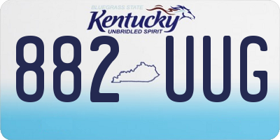 KY license plate 882UUG