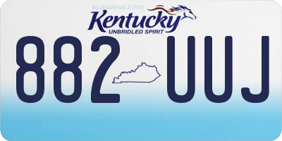 KY license plate 882UUJ