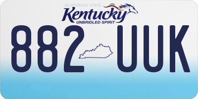 KY license plate 882UUK