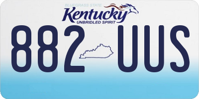 KY license plate 882UUS