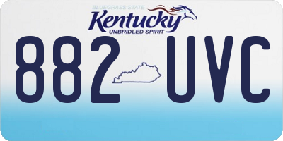 KY license plate 882UVC