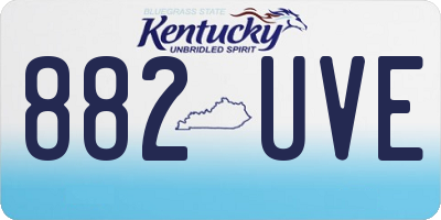 KY license plate 882UVE