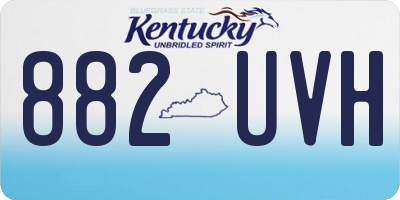 KY license plate 882UVH