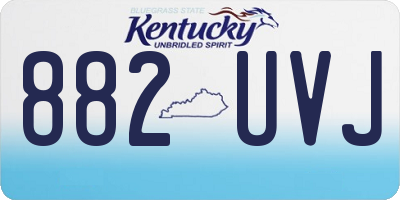 KY license plate 882UVJ
