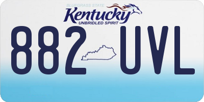 KY license plate 882UVL