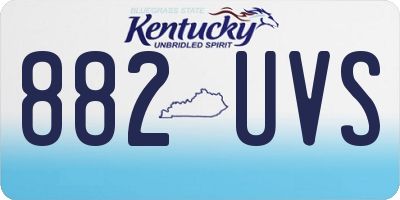 KY license plate 882UVS
