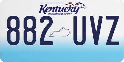 KY license plate 882UVZ
