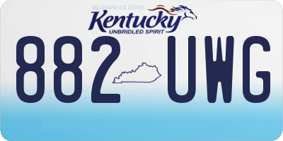 KY license plate 882UWG