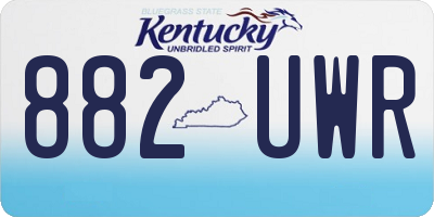 KY license plate 882UWR