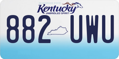 KY license plate 882UWU