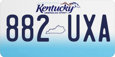 KY license plate 882UXA
