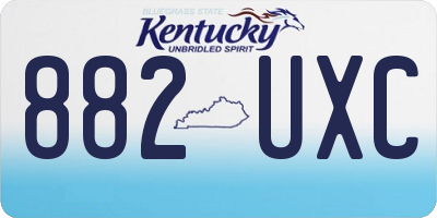KY license plate 882UXC