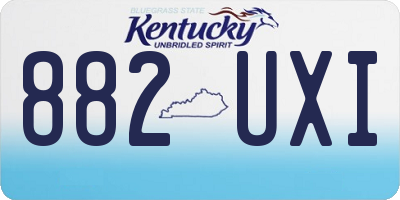 KY license plate 882UXI