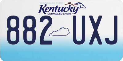 KY license plate 882UXJ