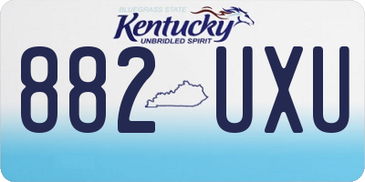 KY license plate 882UXU