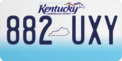 KY license plate 882UXY