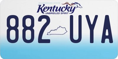 KY license plate 882UYA