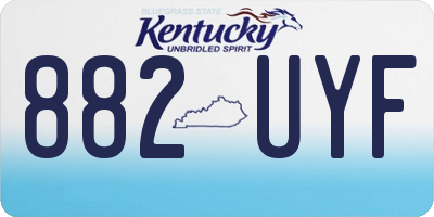 KY license plate 882UYF