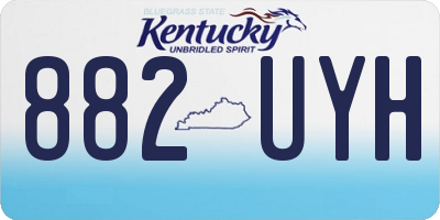 KY license plate 882UYH