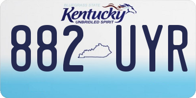 KY license plate 882UYR