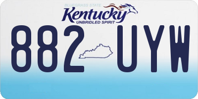 KY license plate 882UYW