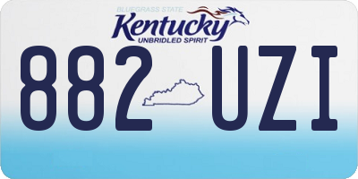 KY license plate 882UZI