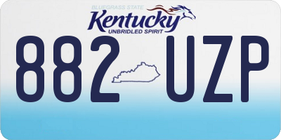 KY license plate 882UZP