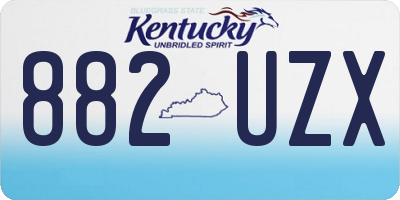 KY license plate 882UZX